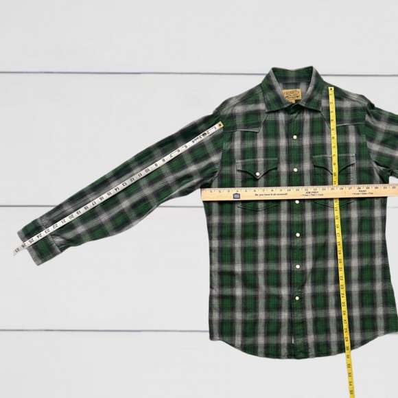 Daniel Cremieux Premium Men’s Green Plaid Long Sleeve Western Shirt — Size M - Picture 6 of 13